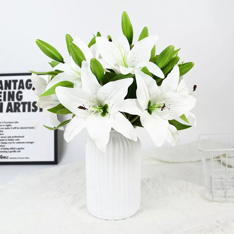 5Pcs Artificial Lily Flowers ConnectRoom