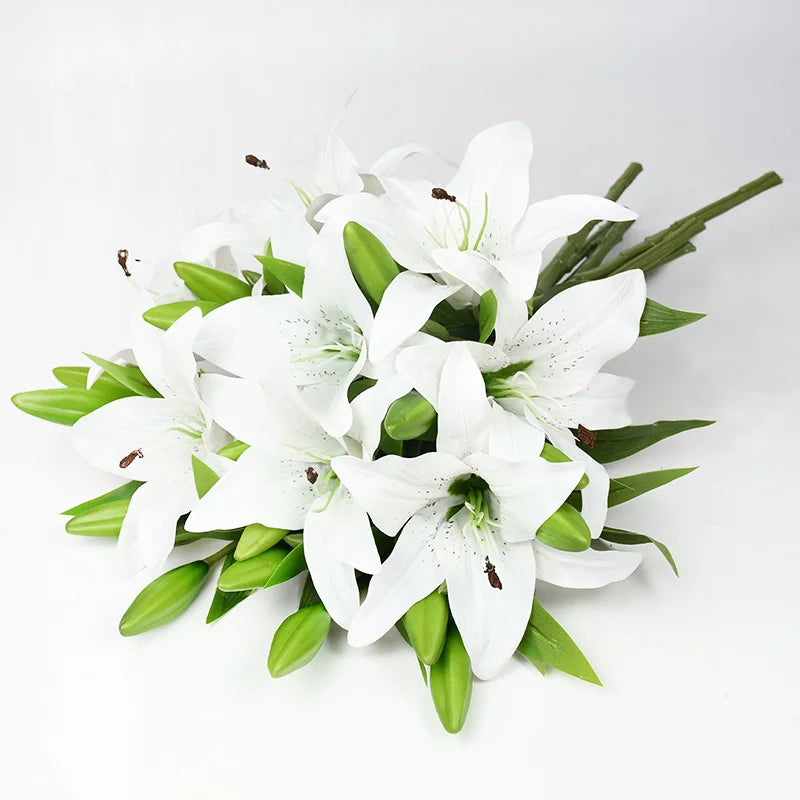 5Pcs Artificial Lily Flowers ConnectRoom