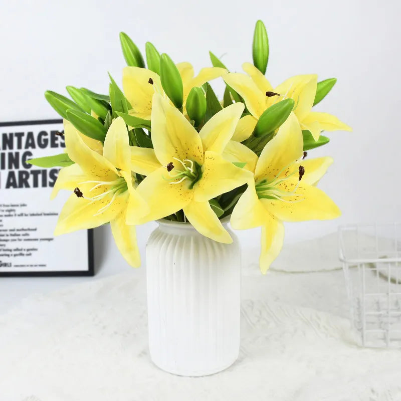 5Pcs Artificial Lily Flowers ConnectRoom