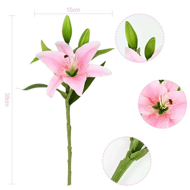 5Pcs Artificial Lily Flowers ConnectRoom