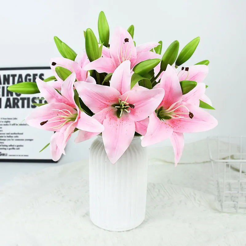 5Pcs Artificial Lily Flowers ConnectRoom