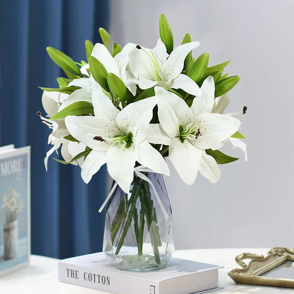 5Pcs Artificial Lily Flowers ConnectRoom