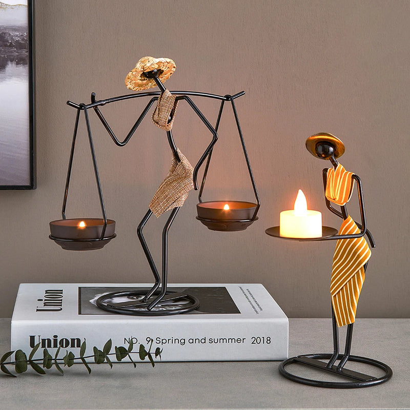 African Candle Holder ConnectRoom