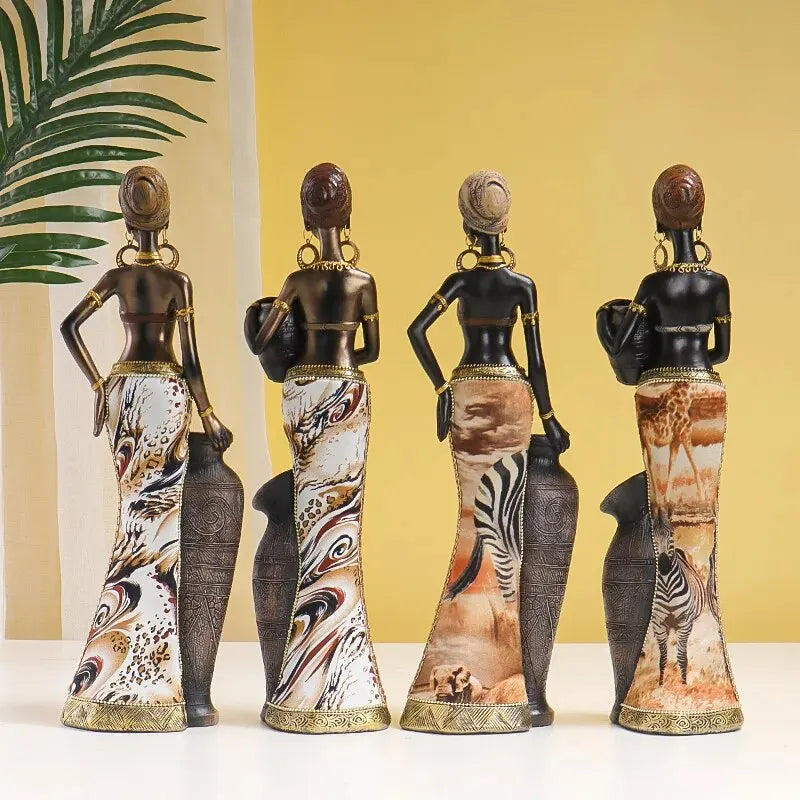 African Woman Statues ConnectRoom