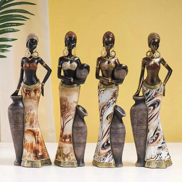 African Woman Statues ConnectRoom