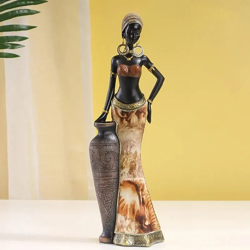 African Woman Statues ConnectRoom