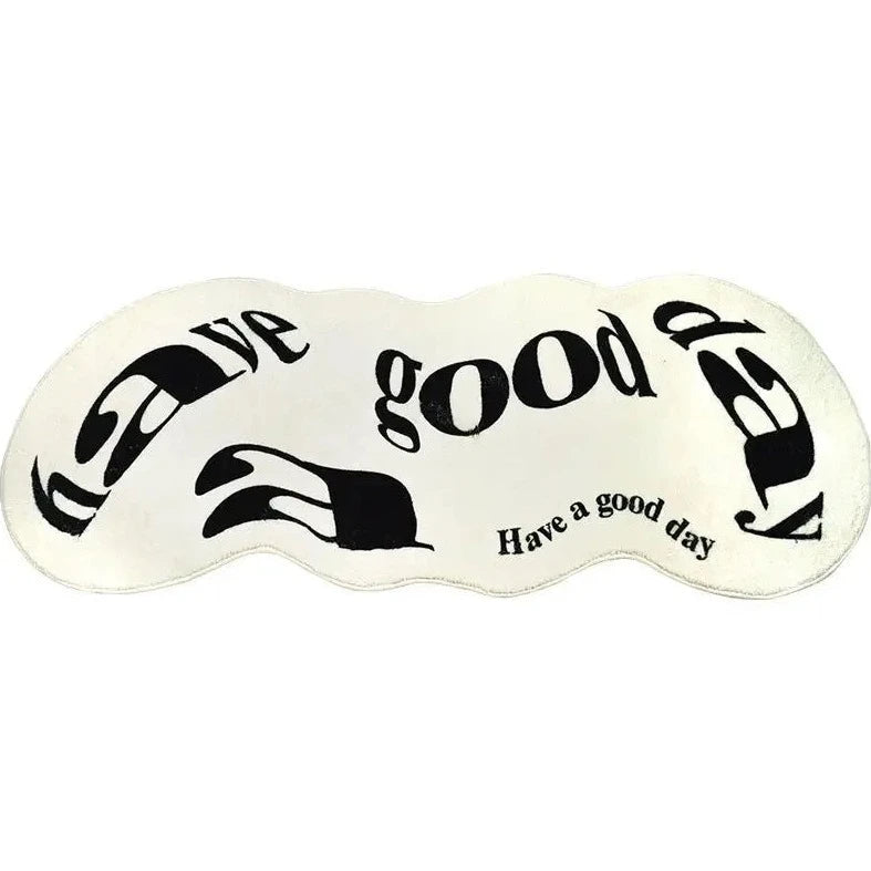 Anime Home Soft Fur Rugs “have a good day”Floor Mat Bedroom Makeover Bedside Sofa Fluffy Non-Slip Absorbent Carpet Furry Decor ConnectRoom