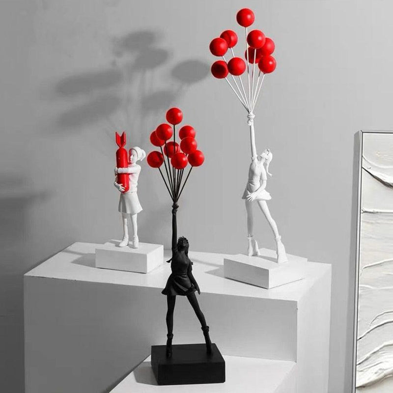 Banksy Balloon Girl Statue ConnectRoom