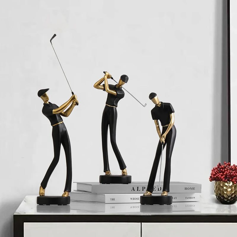 Creative Golfer Figurines ConnectRoom