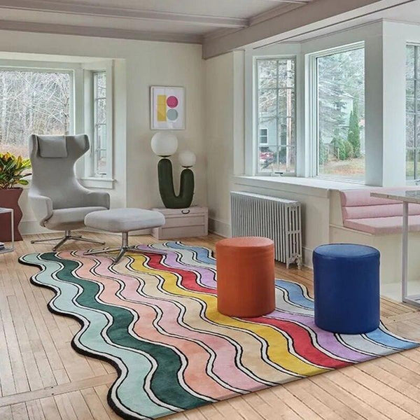 Irregular Rainbow Carpet ConnectRoom