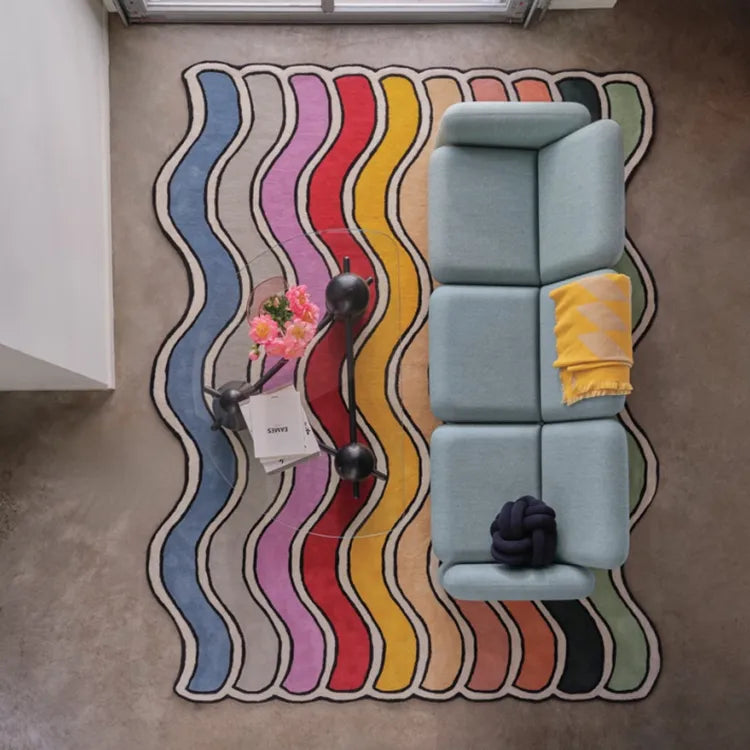 Irregular Rainbow Carpet ConnectRoom