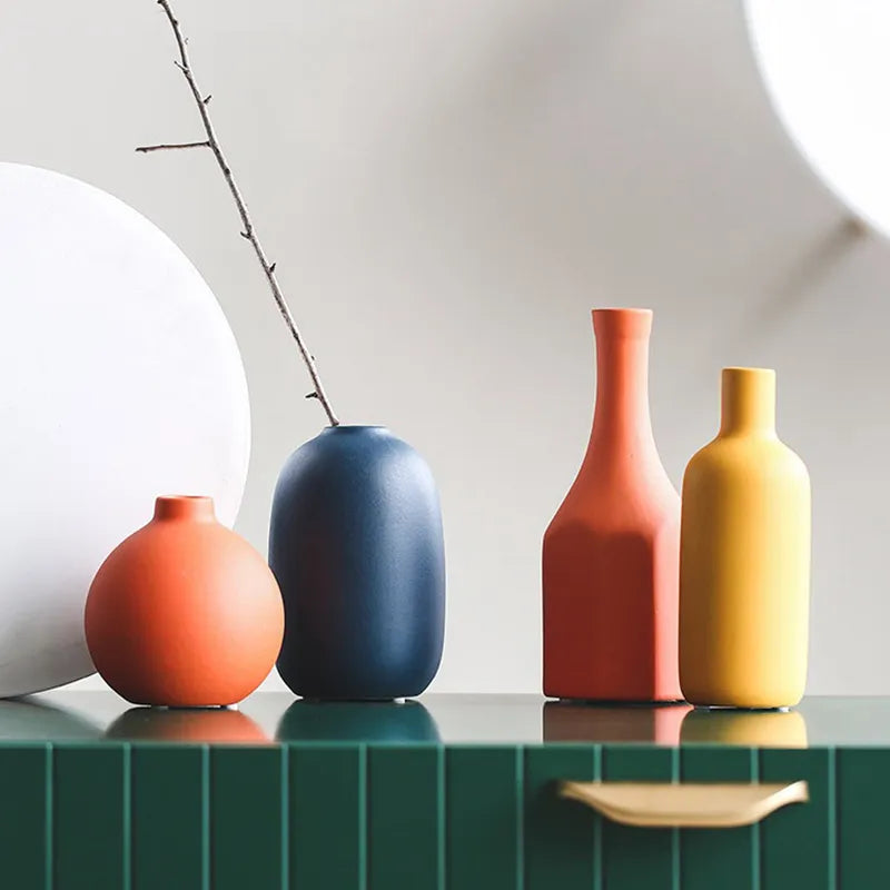 Nordic Morandi Ceramic Vase ConnectRoom