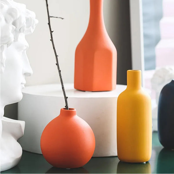 Nordic Morandi Ceramic Vase ConnectRoom