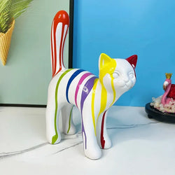 Paint Splash Cat Statue ConnectRoom