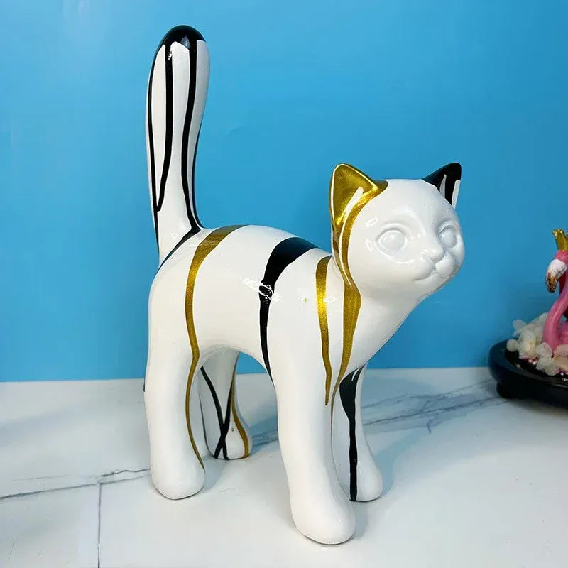 Paint Splash Cat Statue ConnectRoom