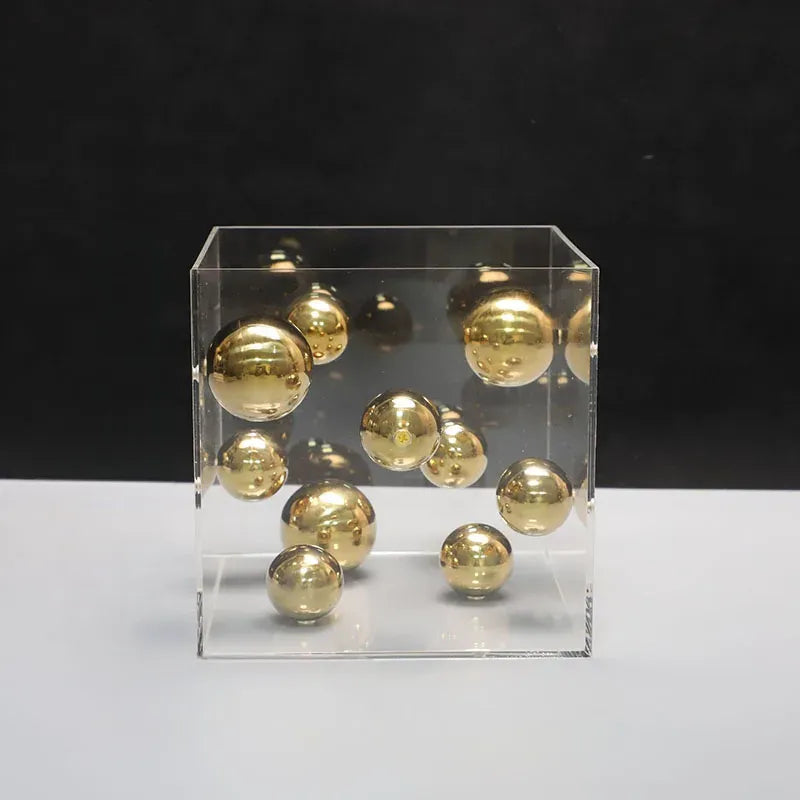 Abstract Metal Ball Artwork Square