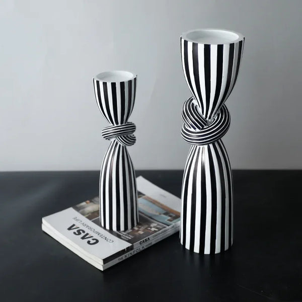 Luxury Modern White Striped Ornaments