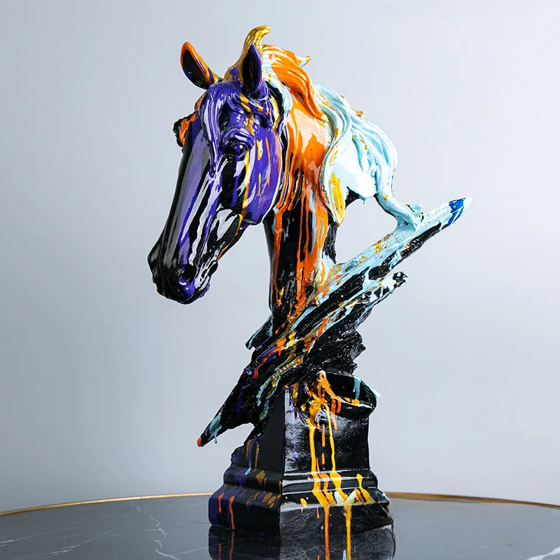 Colorful Big Horse Head