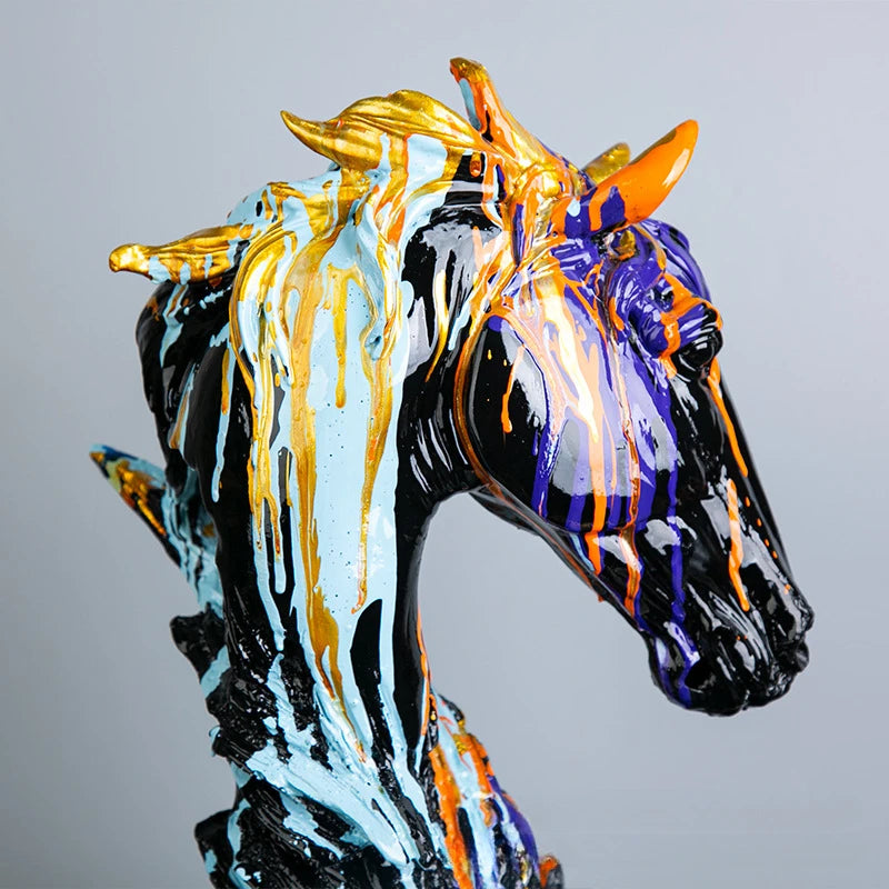 Colorful Big Horse Head