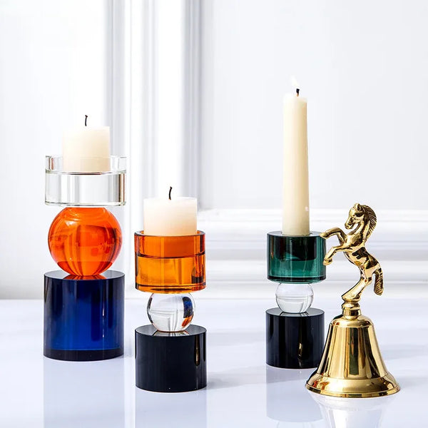 Multicolour Crystal Candle Holder