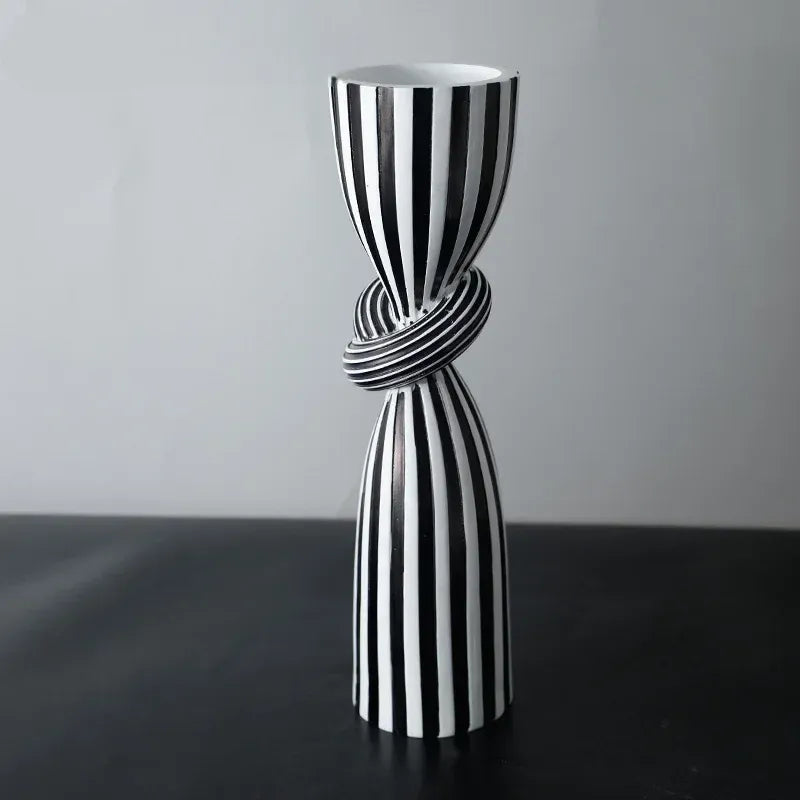 Luxury Modern White Striped Ornaments