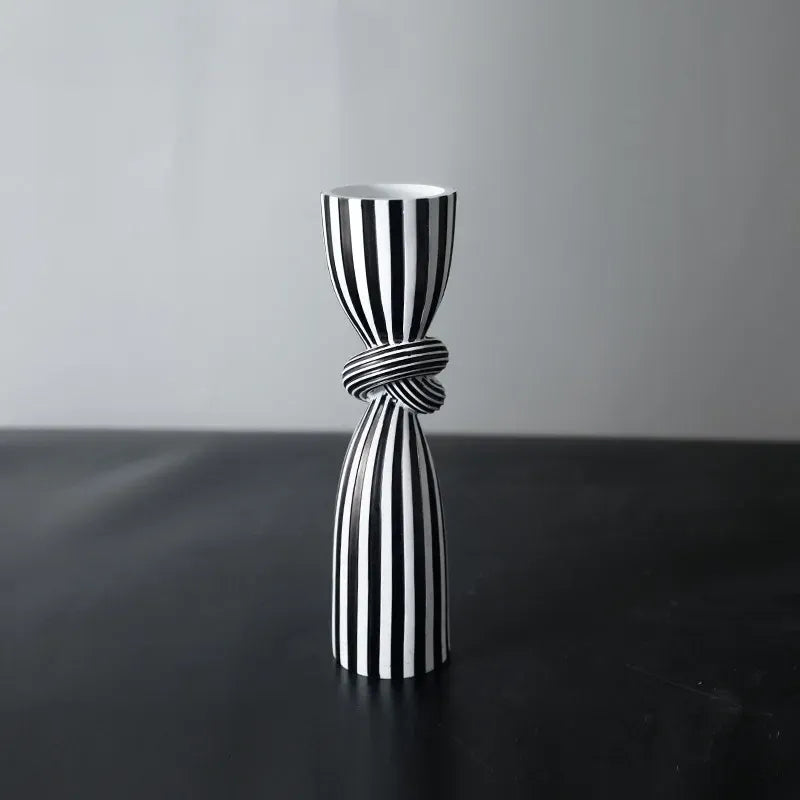 Luxury Modern White Striped Ornaments