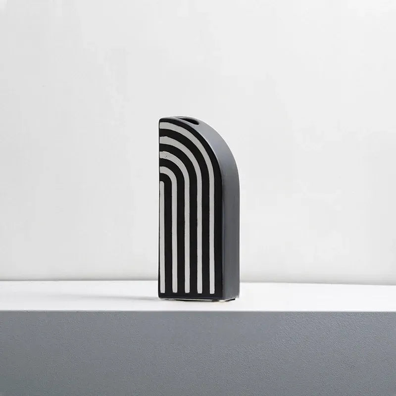 White Stripes Vase