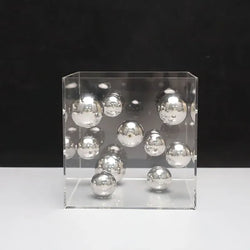 Abstract Metal Ball Artwork Square