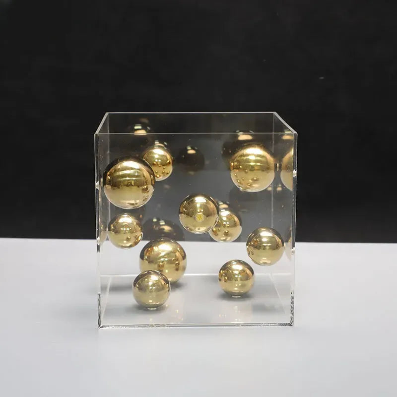 Abstract Metal Ball Artwork Square